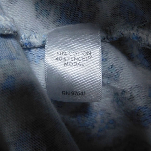 J Jill Pure Jill‎ Womens MP Blue Cotton Tencel Split Neck Tunic - Picture 3 of 6